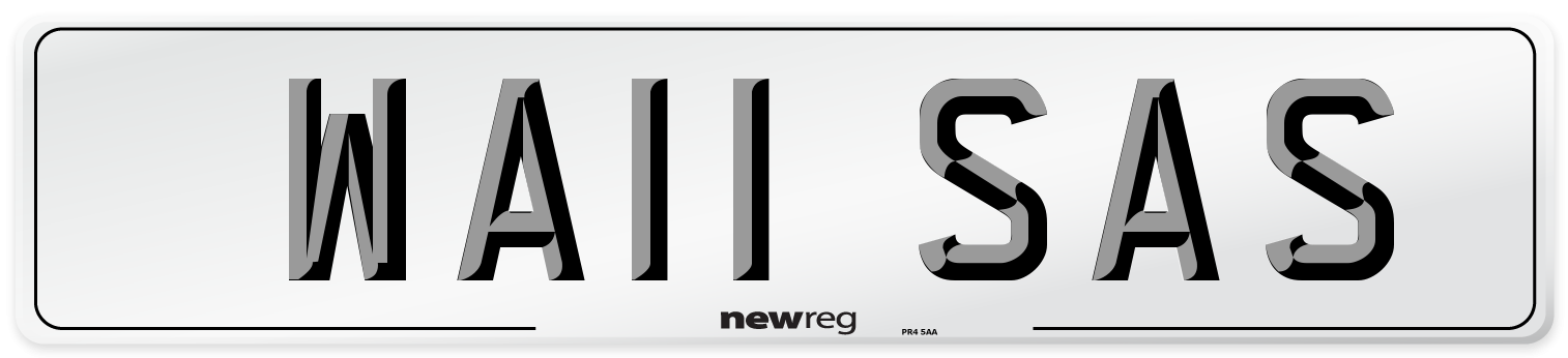 WA11 SAS Number Plate from New Reg